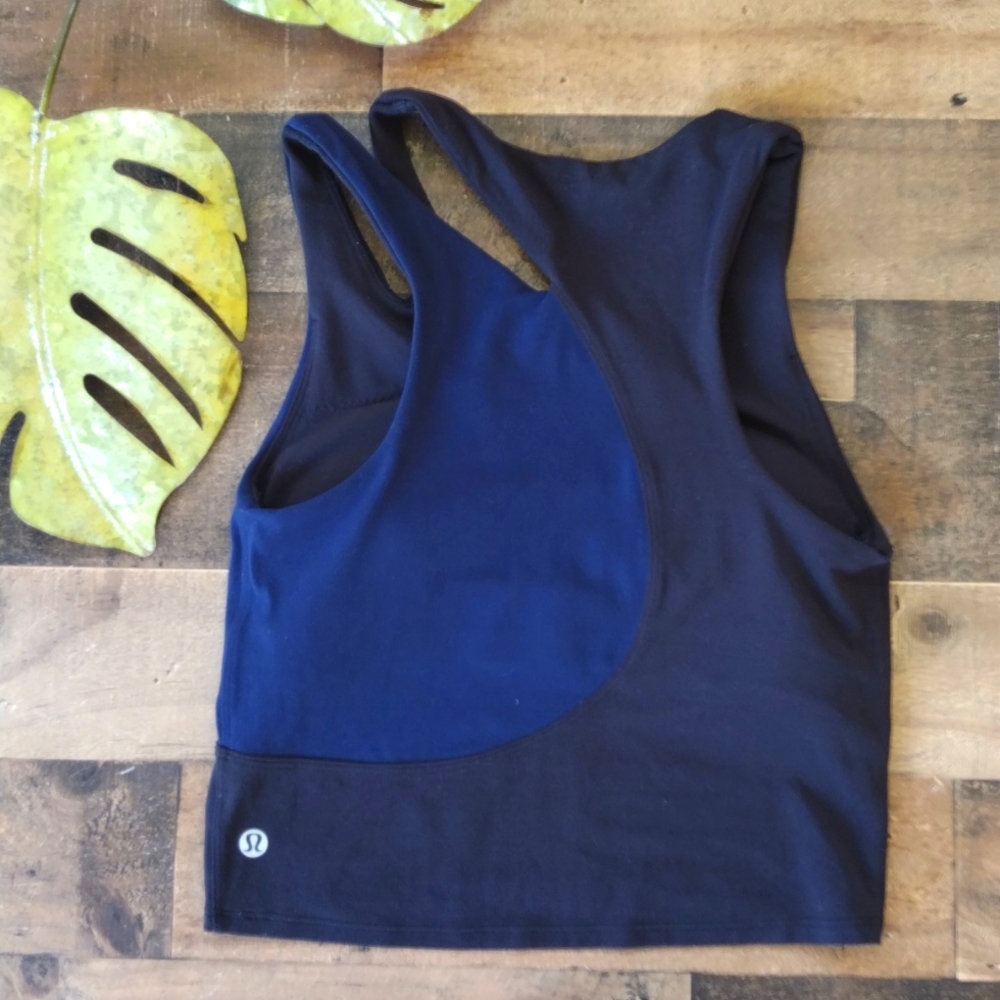 Lululemon Color Block Crop Sports Top Size 2